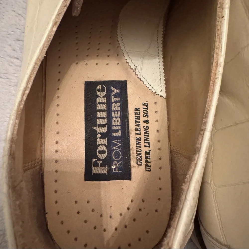 Fortune from Liberty Men’s‎ Size 12 Cream Croc Embossed Leather Dress Shoes